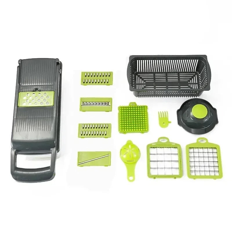 16-in-1 Vegetable Chopper & Dicer – Multi-Blade Food Prep Gadget, BPA-Free