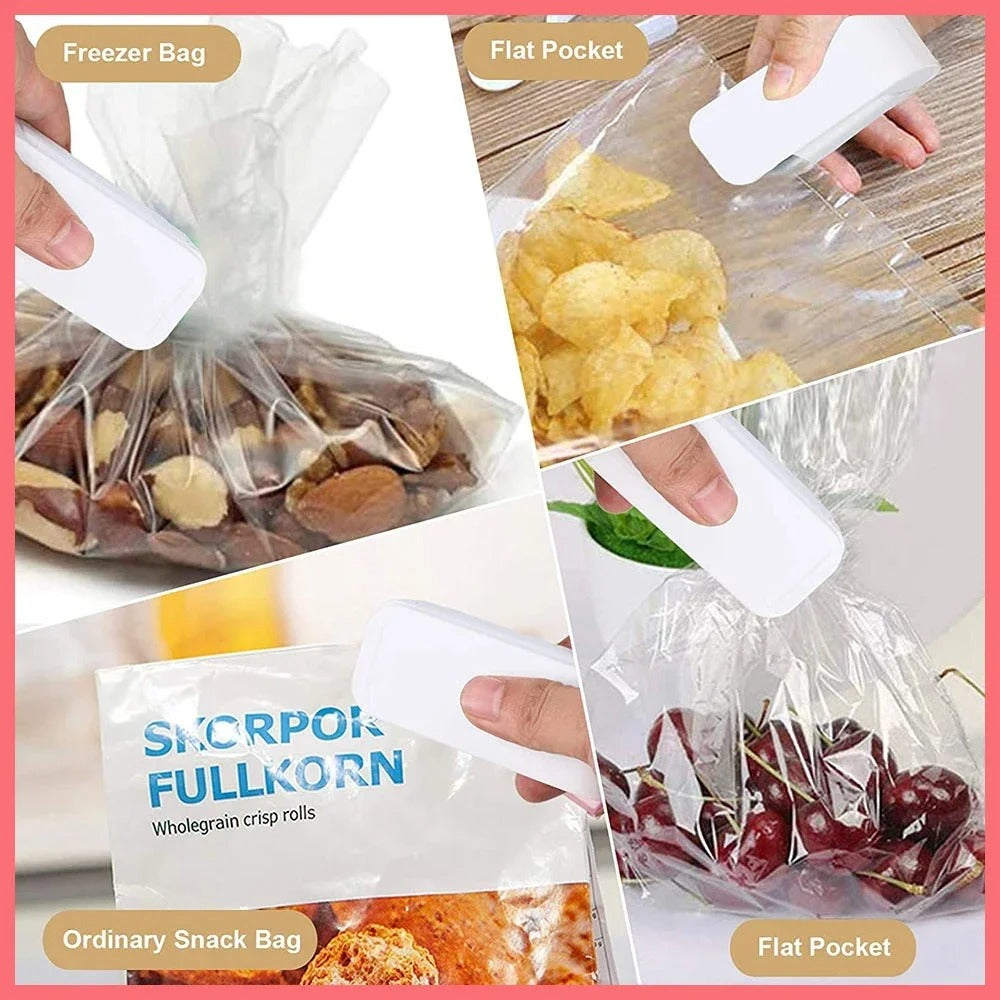 Mini Heat Bag Sealing Machine – Portable Food Sealer for Plastic Bags – Keep Your Food Fresh and Safe