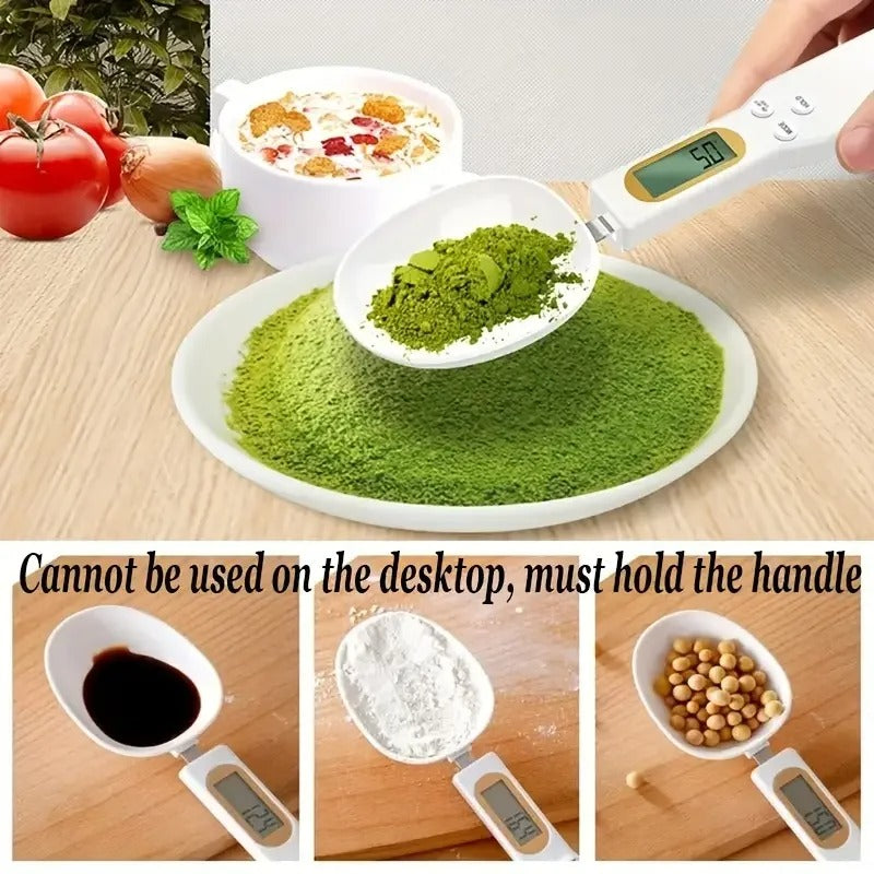 Mini Spoon Scale Digital Kitchen Scale – Electronic LCD Food Scale for Cooking, Baking, and Measuring Ingredients (0.1-500g)