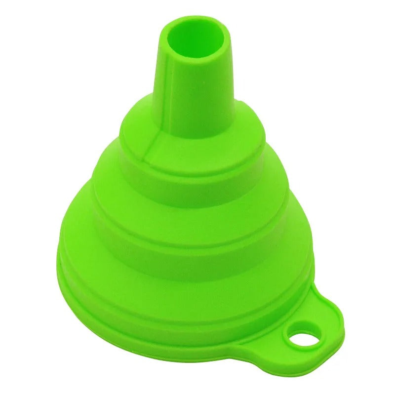 Mini Foldable Silicone Funnel – Collapsible Portable Funnels for Oil, Fuel, Beer, and Kitchen Use