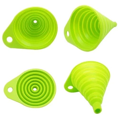 Mini Foldable Silicone Funnel – Collapsible Portable Funnels for Oil, Fuel, Beer, and Kitchen Use