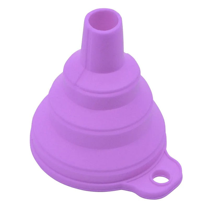 Mini Foldable Silicone Funnel – Collapsible Portable Funnels for Oil, Fuel, Beer, and Kitchen Use
