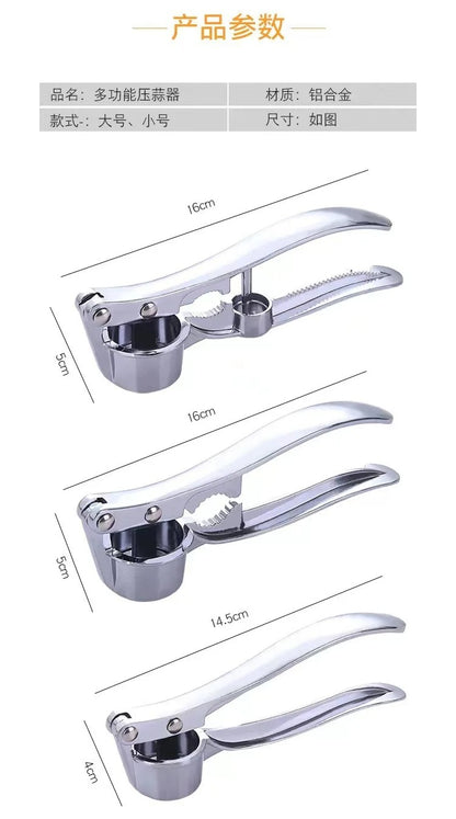 Aluminum Garlic Press & Ginger Crusher – Ergonomic Handheld Mincer for Easy Kitchen Prep