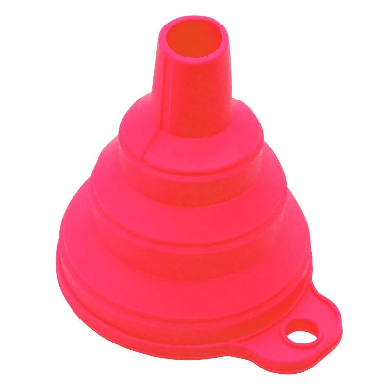 Mini Foldable Silicone Funnel – Collapsible Portable Funnels for Oil, Fuel, Beer, and Kitchen Use